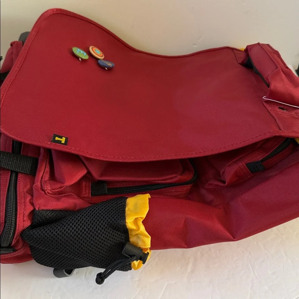 New Vintage Todd Oldham Laptop Bagpack, Red